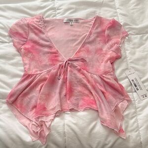 Madden Girl Pink Floral Women's Top